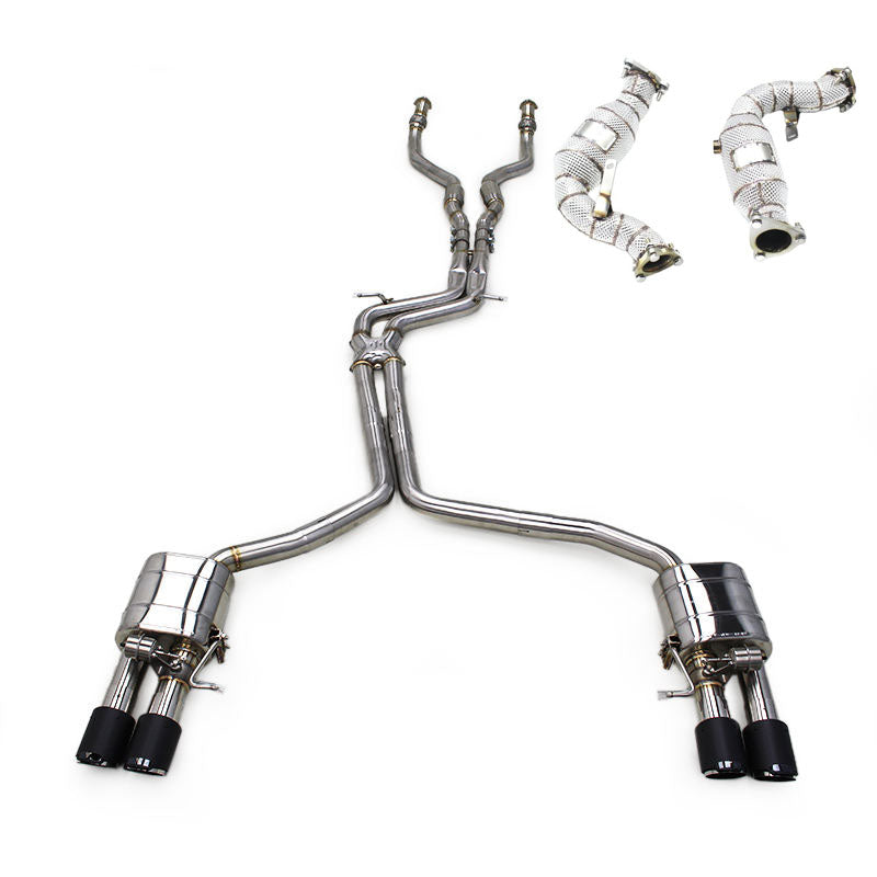 CEES High Performance Exhaust Pipes for Audi S4/S5 B8.5 3.0T 2012-2019 Stainless Steel Valve Exhaust Catback System Assembly