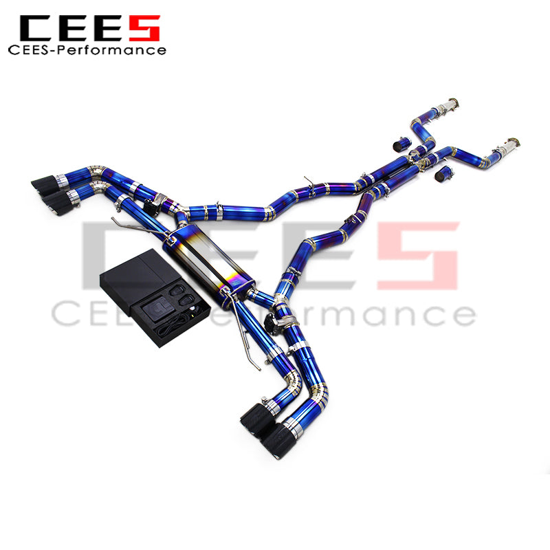 cees Catback Muffler for BMW X5M/X6M F95/F96 LCI 4.4TT 2020-2024 Race Sport Titanium Pipe Valvetronic Exhaust System