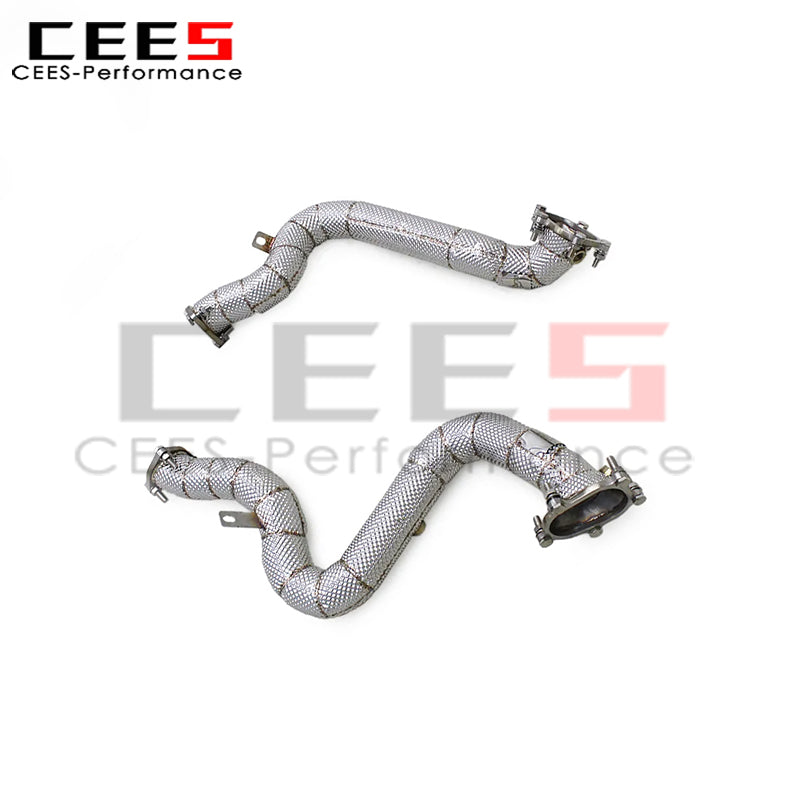 Audi S6 S7 C7 4.0T 2013-2018 Stainless Steel Heat shield Downpipe Exhaust System