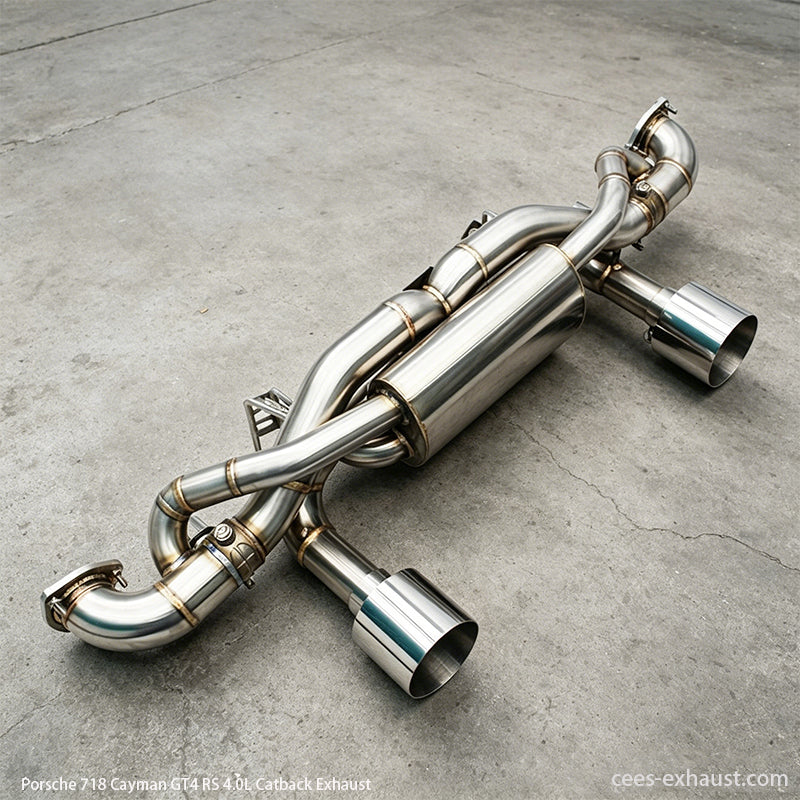 Porsche 718 Cayman GT4 RS / Spyder RS Valved Sport Exhaust System with Muffler