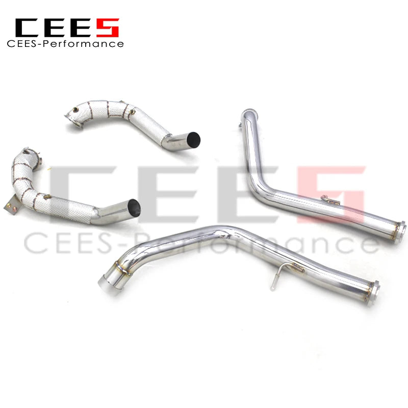 CEES High Performance Exhaust Catless No Cat Downpipe For Mercedes-Benz G63 AMG W464 4.0T 2019-2023 Stainless Steel
