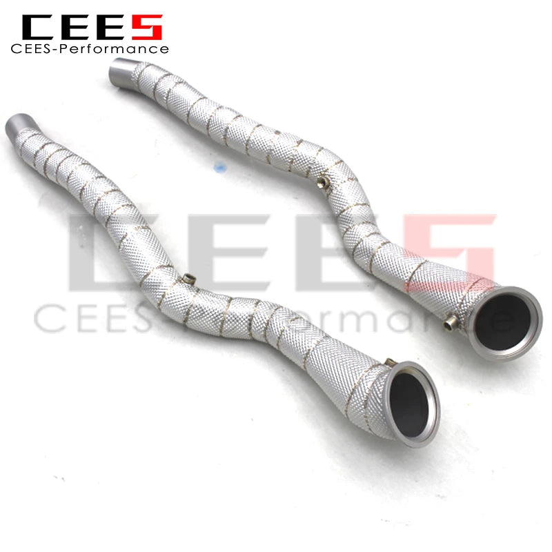 CEES High flow Exhaust Downpipe For Ferrari 812 6.5L V12 2017-2020 exhaust pipes Wrap insulation