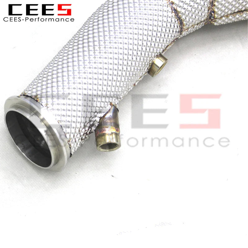 cees Downpipe Catback Exhaust For Maserati MC20 3.0T 2020-2024 Race Full Exhaust Heat Shield Down Pipe With X Design Muffler