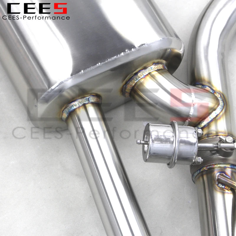 CEES ss304 Catback Exhaust For Porsche Cayenne 958 3.0T 2011-2017 Escape Racing exhaust system with valve exhaust muffers