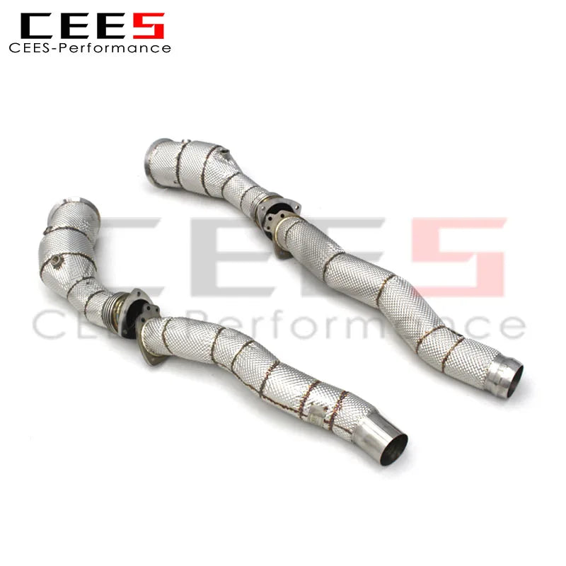 Factory Exhaust Downpipe with mid pipe For DB11 Vantage V12 5.2T 2017-2019 Stainless Steel Downpipe with catalyst