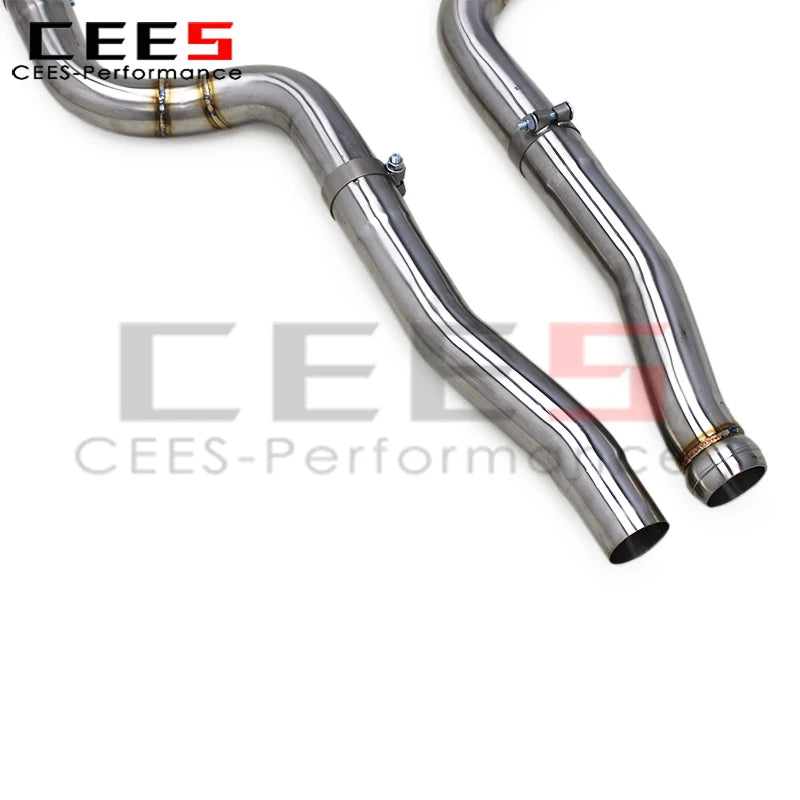 cees Tuning Catted Downpipe for Mercedes-Benz C63 AMG W204 6.2L 2011-2015 Stainless Steel Pipe with Catalyst Exhaust System