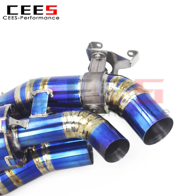cees Performance Titanium Axle Back Exhaust System for Porsche 911 992 3.0T 2019-2024 Racing Muffler Valve Catback Exhaust