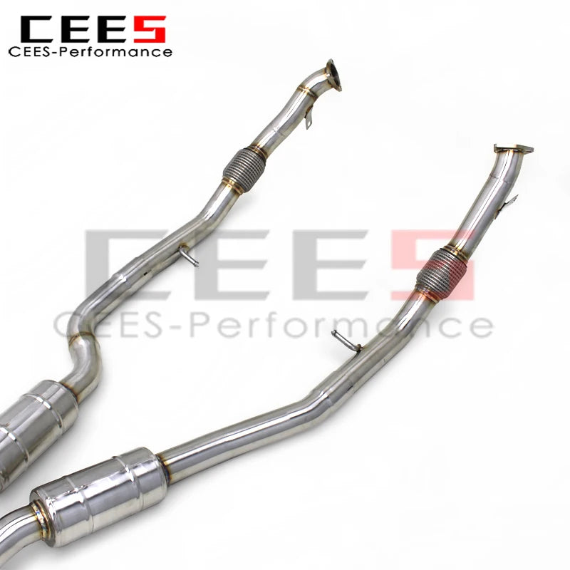 cees Valve Catback Exhaust System For Audi A8 D4 D5 2.5L/3.0T/4.0T 2011-2023 Racing Sport Stainless Steel Exhaust Pipe Muffler