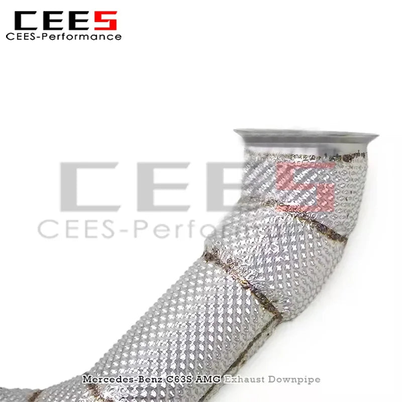 cees with Free Flow Downpipe for Mercedes-Benz C63 C63S AMG W205 4.0T 2015-2020 Stainless Steel Sport Exhaust System Assembly