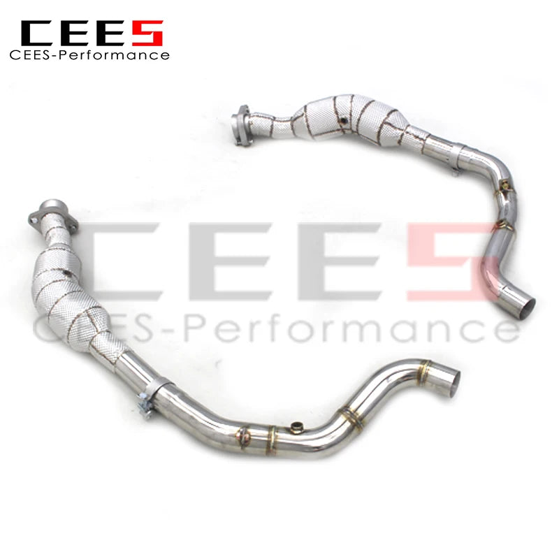 CEES Downpipe Exhaust System Assembly for Land Rover Range 2009-2017 Performance Stainless Steel Car Exhaust Pipes
