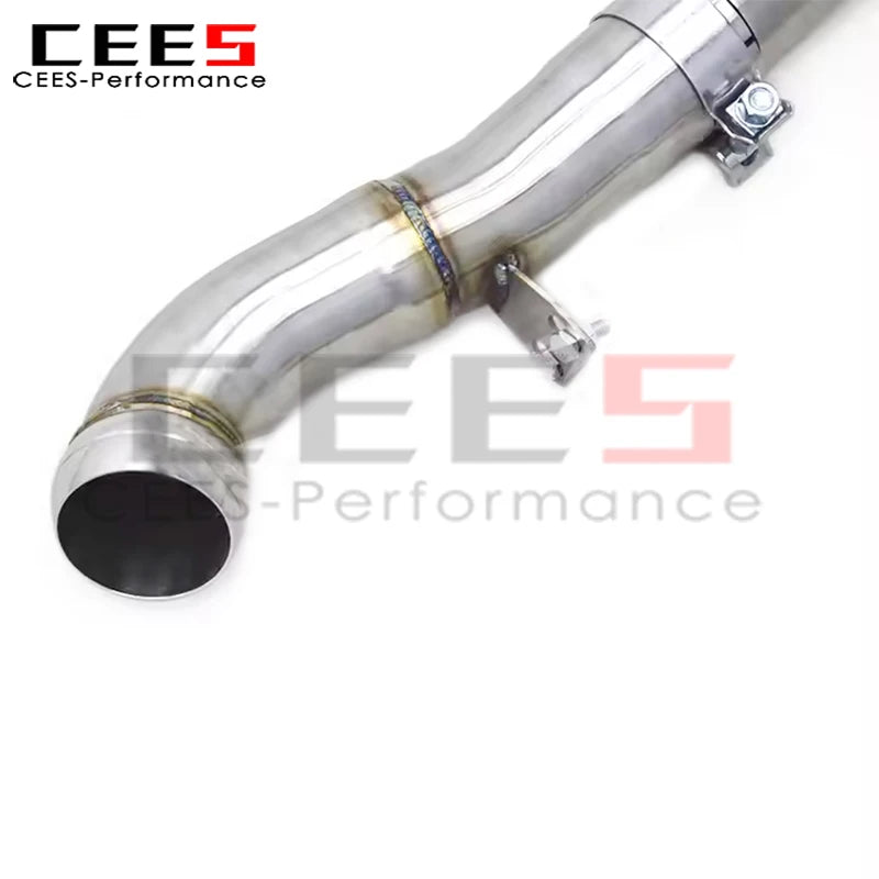 cees Free Flow Downpipes for Mercedes-Benz GLC63 AMG 4.0T 2016-2022 Stainless Steel Exhaust Downpipe Racing Car Exhaust System