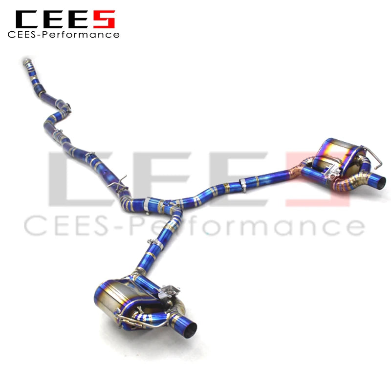CEES Catback Exhaust Pipe Assembly for Mercedes-Benz E53 AMG W213 3.0T 2019-2023 Titanium Escape Muffler Car Exhaust System