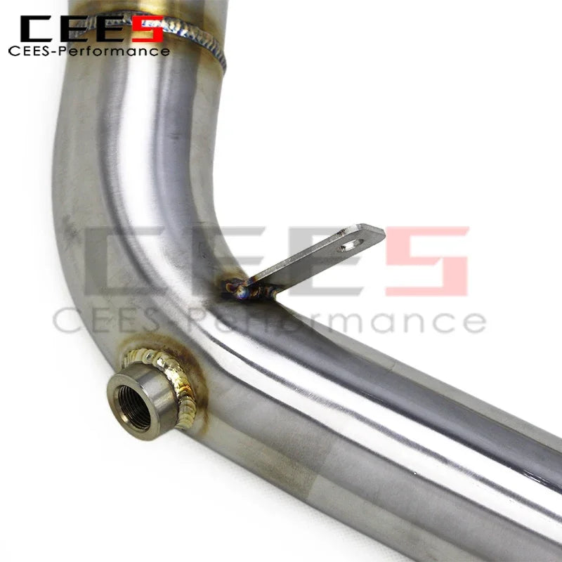 cees Exhaust Downpipe for Porsche Panamera 970 3.6 4.8 2009-2016 SS304 Stainless Steel Free Flow Pipe Exhaust Downpipe System