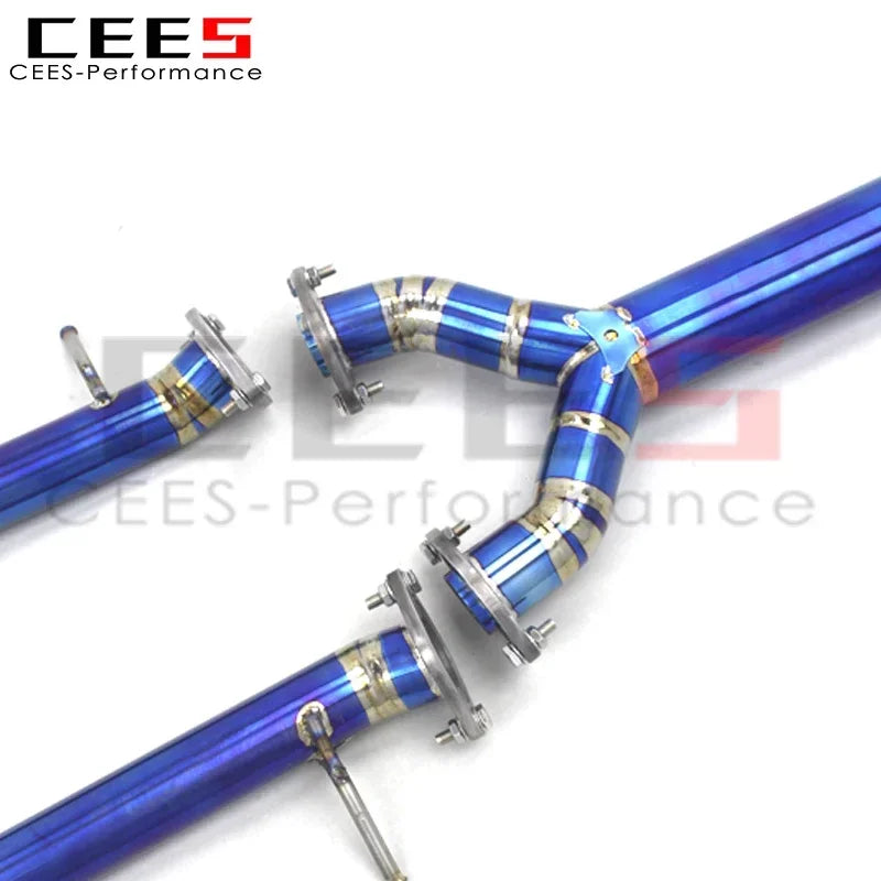 CEES Exhaust Catback For Lexus LC500 5.0L 2016-2018 Racing Titanium Performance X Pipe Muffler Valved Exhaust Pipe