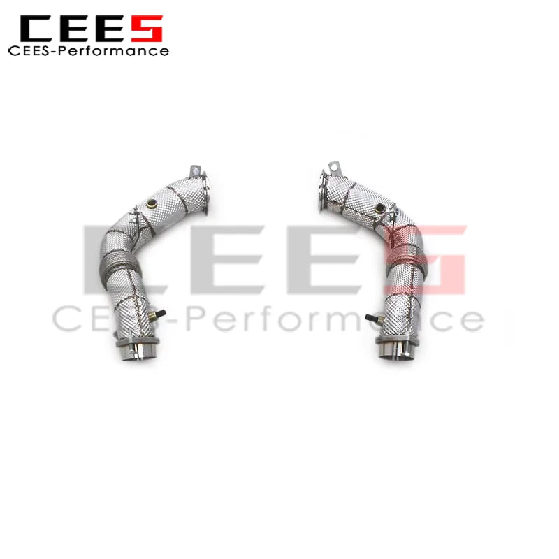 CEES Enhanced Soound Downpipe for BMW M850/M850i Alpina B8 G14 G15 G16 4.4TT 2024 SS304 Stainless Steel Exhaust Downpipe Header