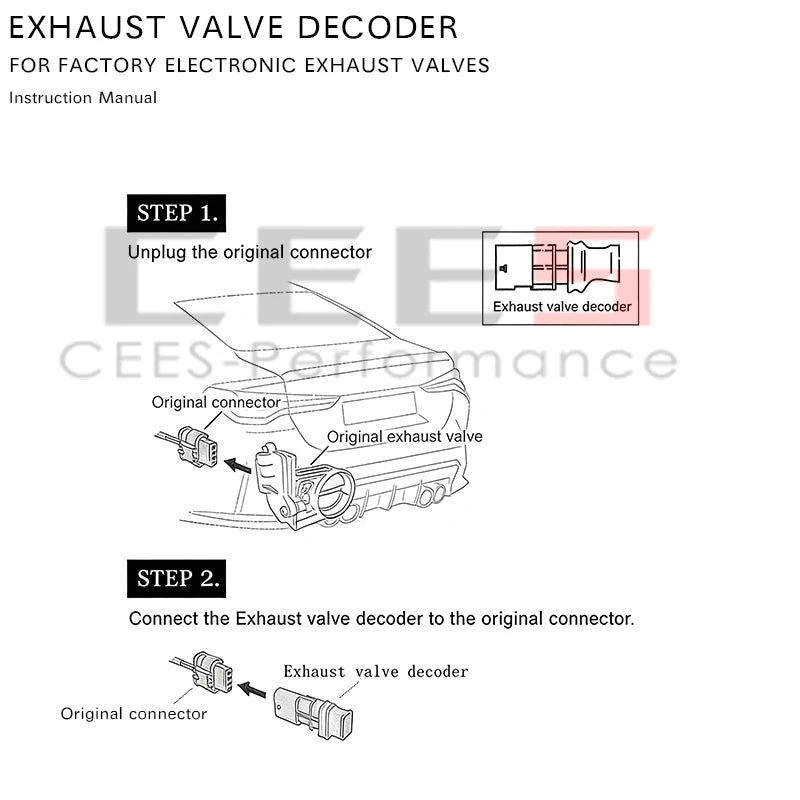 CEES Exhaust Valve Decoder for All Car Models Universal Kit Electronic Valve Controller Accessories with 3/4/5 Holes