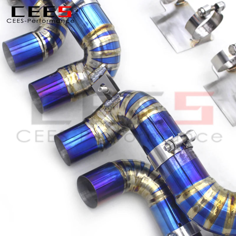 CEES Titanium Catback Exhaust System For Chevrolet CORVETTE C8 2019-2023 Escape Exhaust Pipe Muffler Catless Downpipe