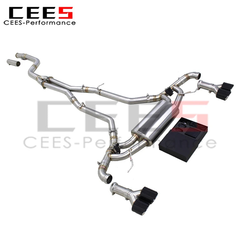 cees 3.5 Inches Valvetronic Catback Exhaust Muffler for BMW X5 M40i G05 3.0T 2019-2023 Valved Sport Exhaust System