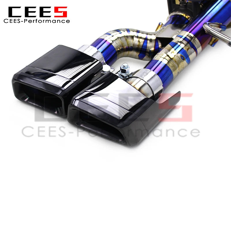 CEES Catback Exhaust System For Mercedes-Benz CLS63 AMG W218 5.5T 2013-2017 Titanium Escape Exhaust Pipe Muffler