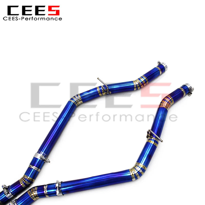 cees Axle Exhaust Pipes for Alfa Romeo Giulia Quadrifoglio 2.9T V6 2016-2024 Tuning Titanium Muffler Valved Sport Exhaust System