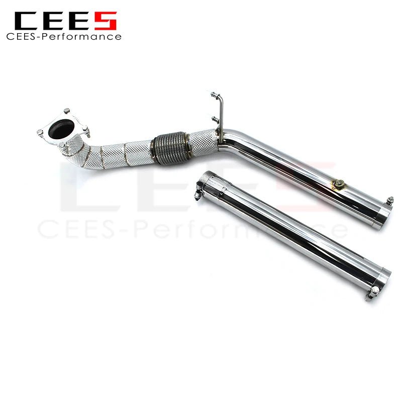 CEES Catless Exhaust Downpipe For Audi TT 8G 2.0T 2014-2016 Performance 304 Stainless Steel Downpipes without catalyst