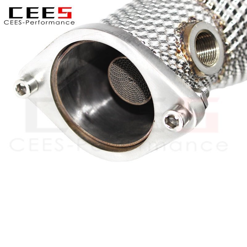 CEES Downpipe for BMW TH7 730/740 N54 F02 3.0T 2009-2015 High Flow Catted Downpipe Catalytic Converters Heat Insulation Tuning