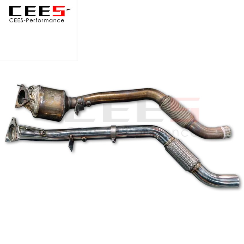 Exhaust System For Land Rover Range Rover Sport 3.0T L6 Headers With Catalyst Test Pipe Converter Catted Exhaust Downpipe