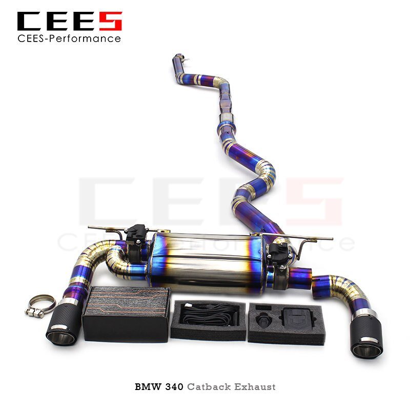 CEES Catback Exhaust for BMW 340/340i 2.0T 2016-2023 Tuning Performance Exhaust System Titanium Exhaust Pipe Muffler Escape