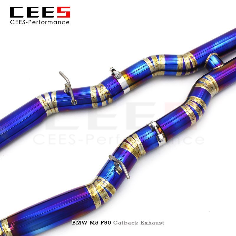 CEES Catback Exhaust for BMW M5 F90 4.4T 2018-2023 Racing Car Valvetronic Exhaust Pipe Muffler Titanium Alloy Exhaust System