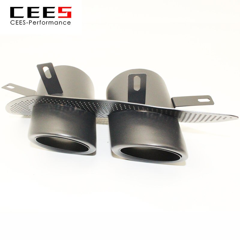 Four Outlet Nozzle Tail Throat Black For Maserati Levante 3.0T 2016- Stainless Steel Exhaust Pipe