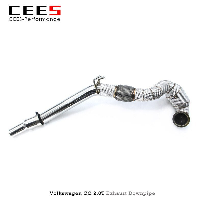 CEES Exhaust Downpipe for VW/Volkswagen CC 2.0T 2015-2022 Catless Downpipe Without Catalyst Exhaust System Headers