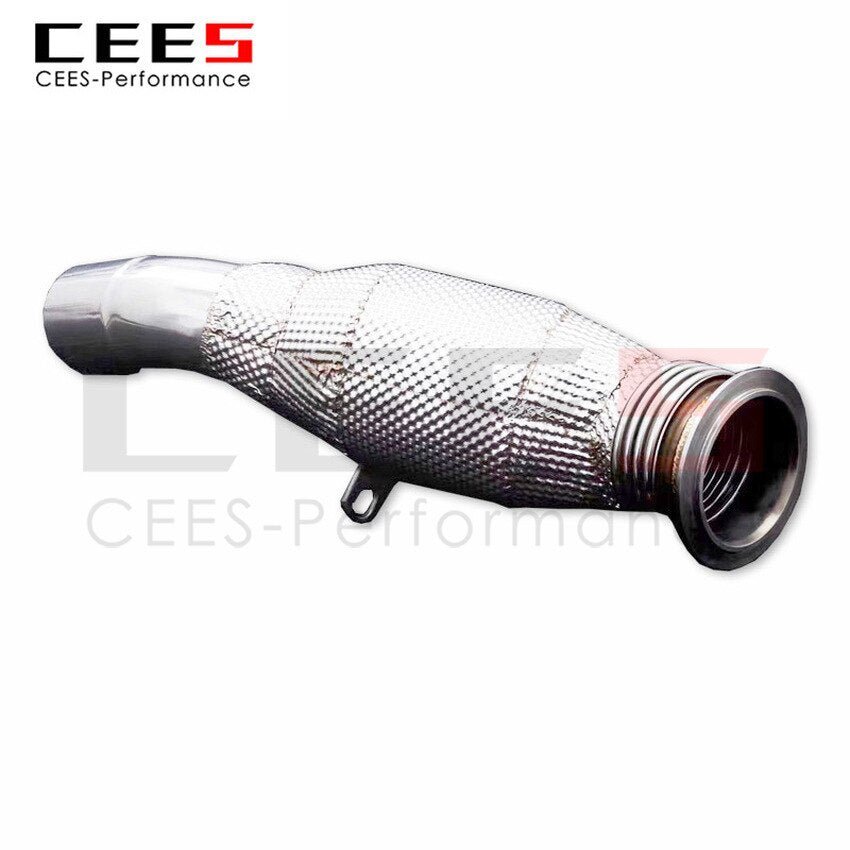 CEES Exhaust System For BMW TH6 640 N55 3.0T Headers With Catalyst Test Pipe Converter High Flow Catted Downpipe