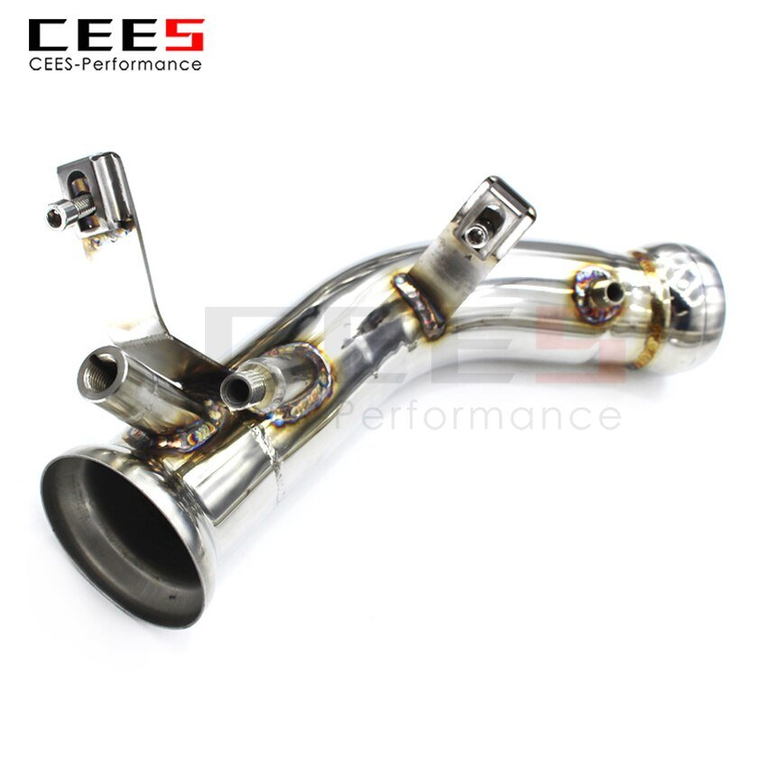 CEES Exhaust System For Mercedes Benz E63 AMG Headers With Catalyst Test Pipe Converter High Flow Catted Exhaust Downpipe