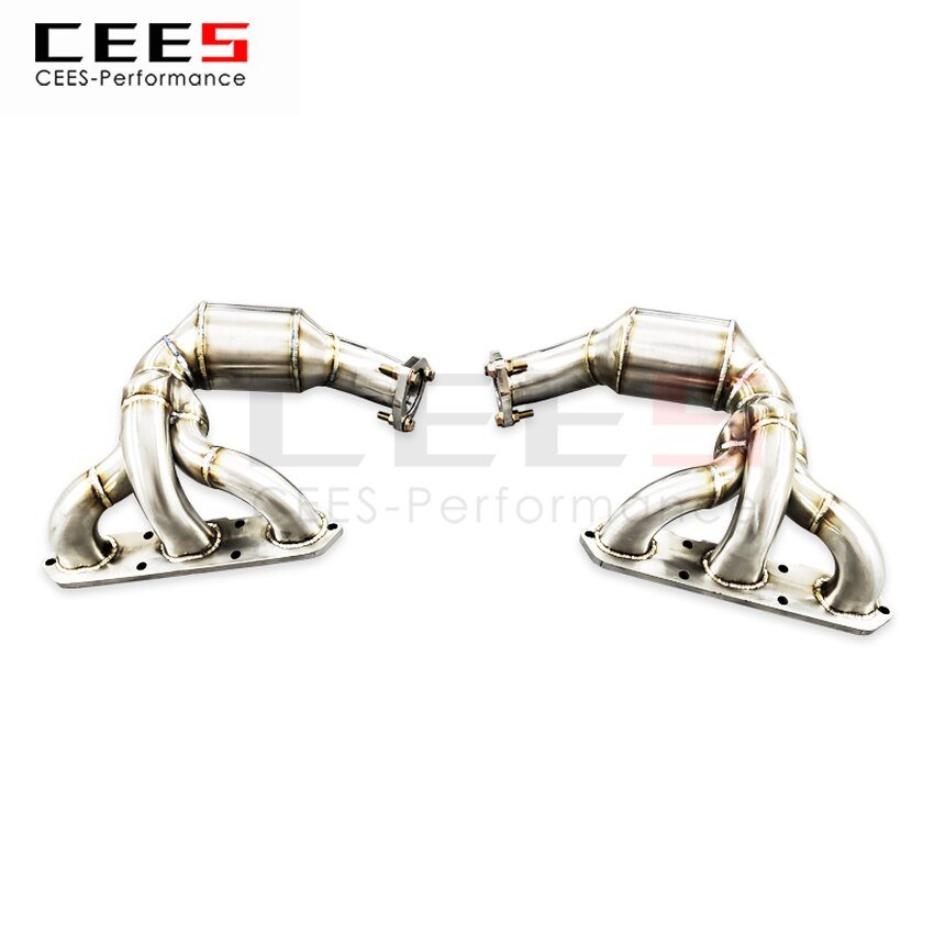CEES Exhaust System For Porsche 911 997.1 3.4 3.8 Headers Stainless Steel Test Pipe No cat Downpipe Stainless Steel