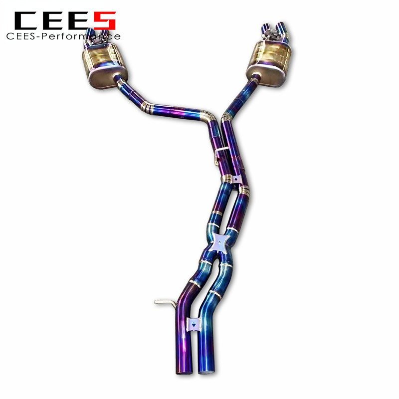CEES Catback Exhaust for AUDI A8 C8 3.0T 2018-2022 Titanium Alloy Valve Exhaust Pipe Muffler Performance Car Exhaust System