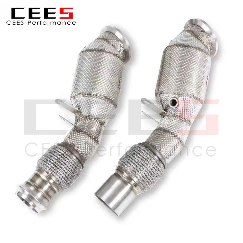 CEES Exhaust System For BMW X2 B48 Downpipe Headers With Catalyst Test Pipe Converter High Flow Catted Without Catalyst