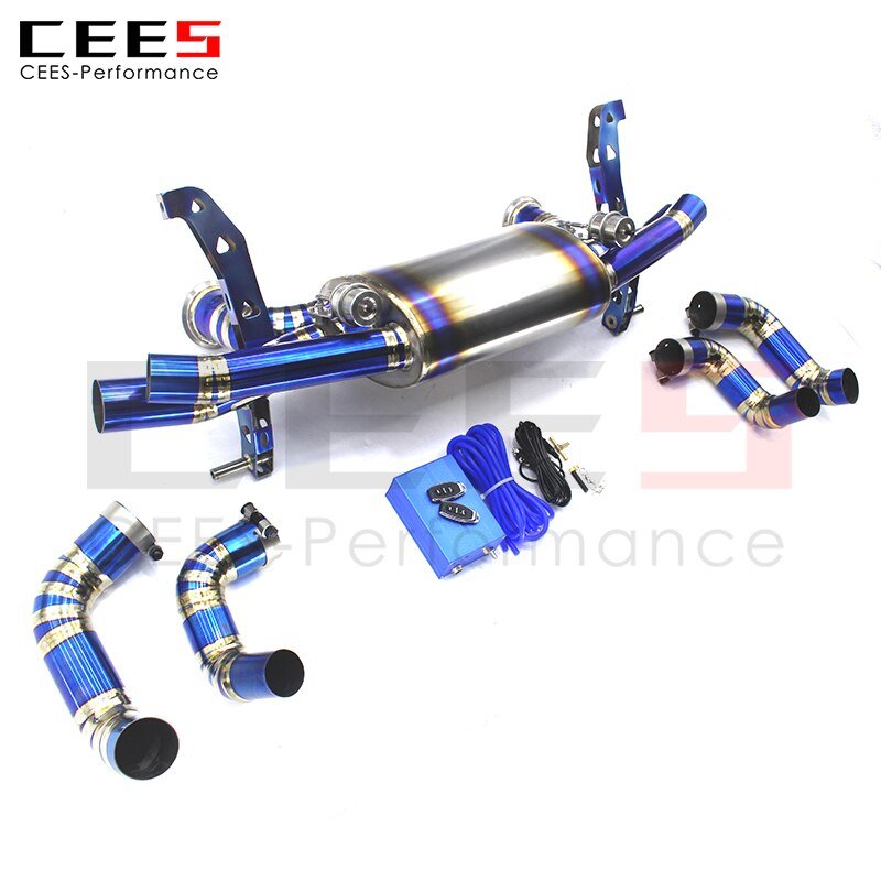 CEES Exhaust System For Lamborghini Gallardo 5.2 LP560 Upgrade Titanium Alloy Valve Control Pipe Mufflerheaders Catback