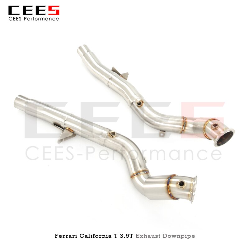 CEES Exhaust SystemsFor Ferrari California T 3.9T 12-18 Without Catalyst Downpipe tubo de escape Manifol Catless Upgrade Headers