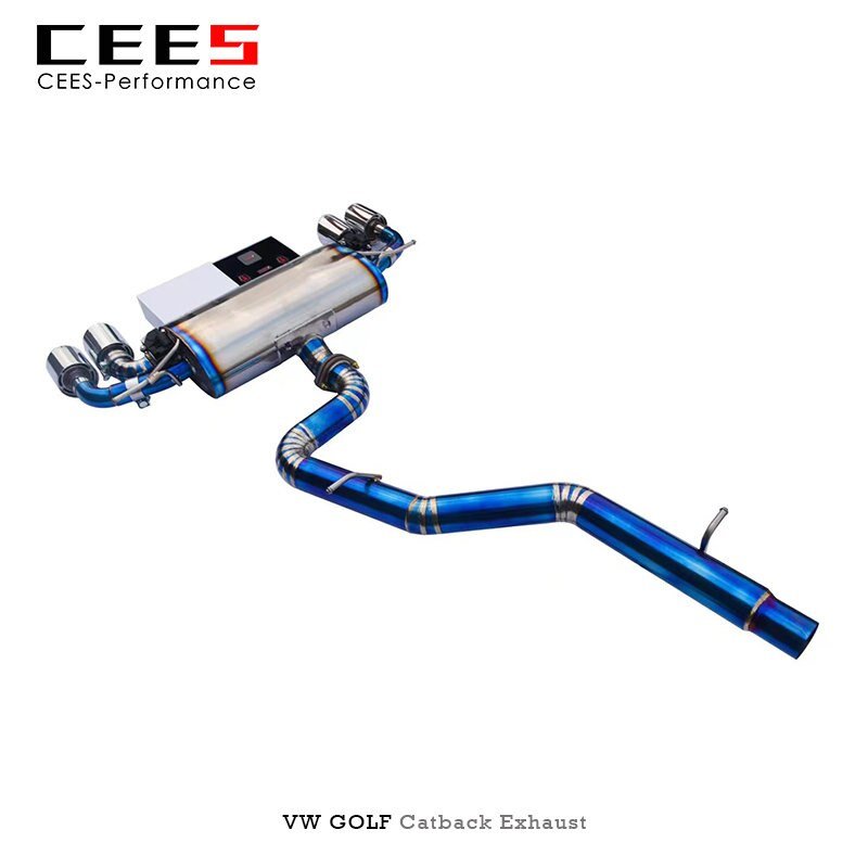 Catback Exhaust For VW GOLF MK7 7R/7.5R 2.0T 2012-2019 Racing Car Catback Muffler Pipe Titanium alloy Exhaust Pipe