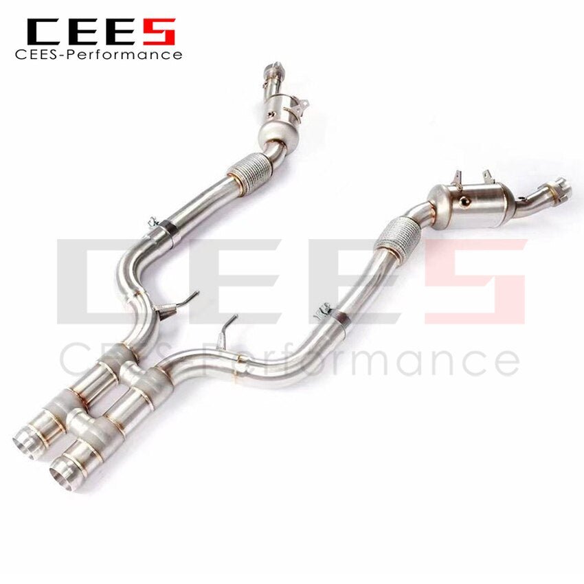 CEES Downpipe For Mercedes Benz S63C/S63 COUPE C217 5.5T 2014-2019 Car Tuning Exhaust Performance With Catalyst Downpipe