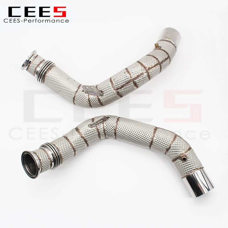 CEES Exhaust System for BMW X5/X5M 4.4TT V8 2019-2023 Tuning Without Catalyst Performance Catalytic Converters Downpipe