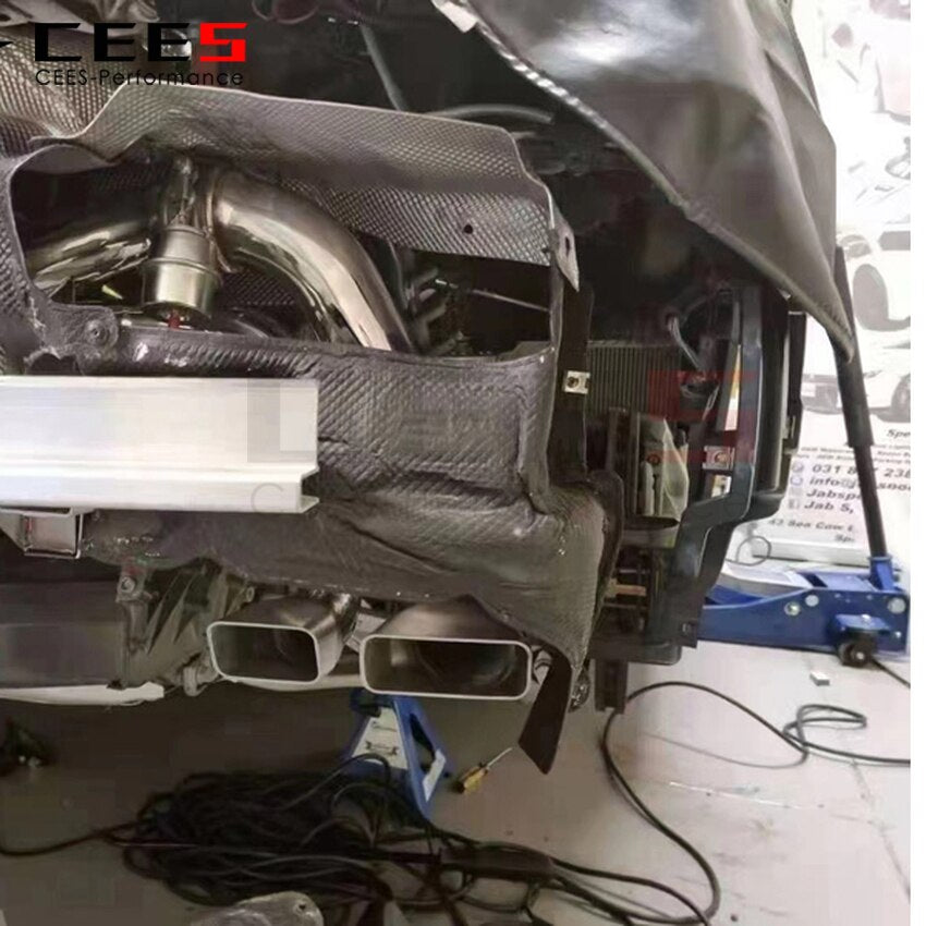CEES Exhaust System For Audi R8 Stainless Steel Performance Valve Muffler Catback Escape Tubo Escape Coche Car Accessories