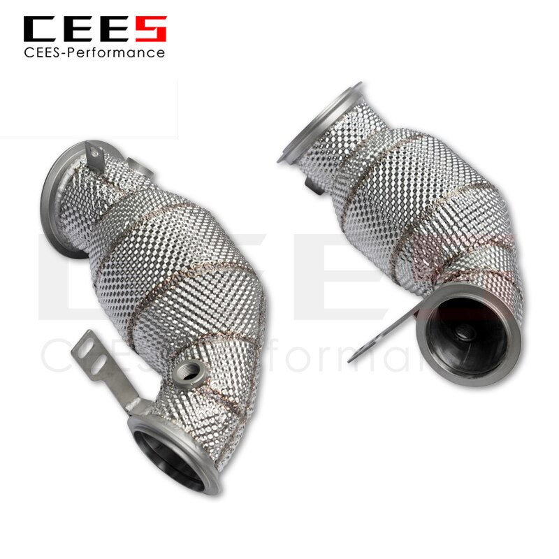 CEES Exhaust System For BMW F90 M5 Headers With Catalyst Test Pipe Converter High Flow Catted Exhaust Downpipe