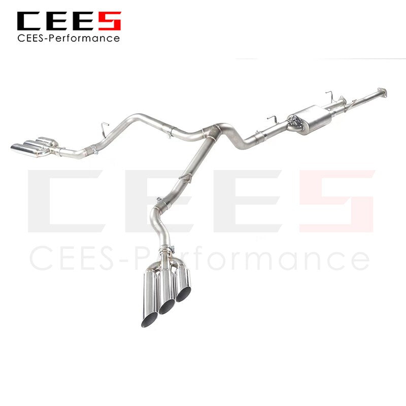 CEES StainlessSteel Exhaust System Performance Catback Front Pipe for Toyota Tundra Auto Modification Electronic Valve Muffler