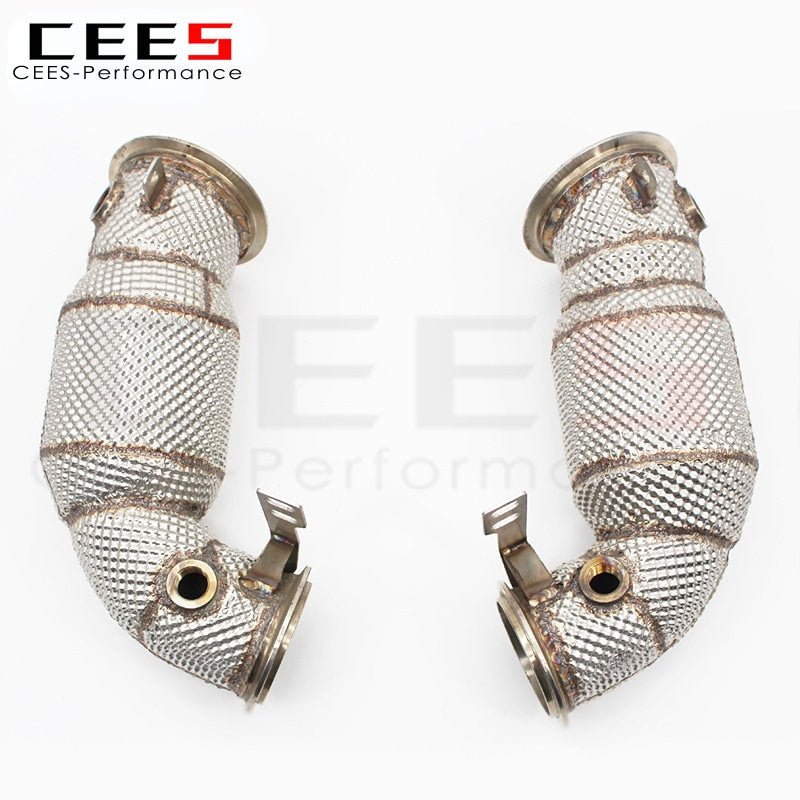 CEES Downpipe for BMW M5/M6 4.4TT V8 2019-2023 Performance Tuning Without Catalyst Exhaust Downpipe Exhaust Pipe