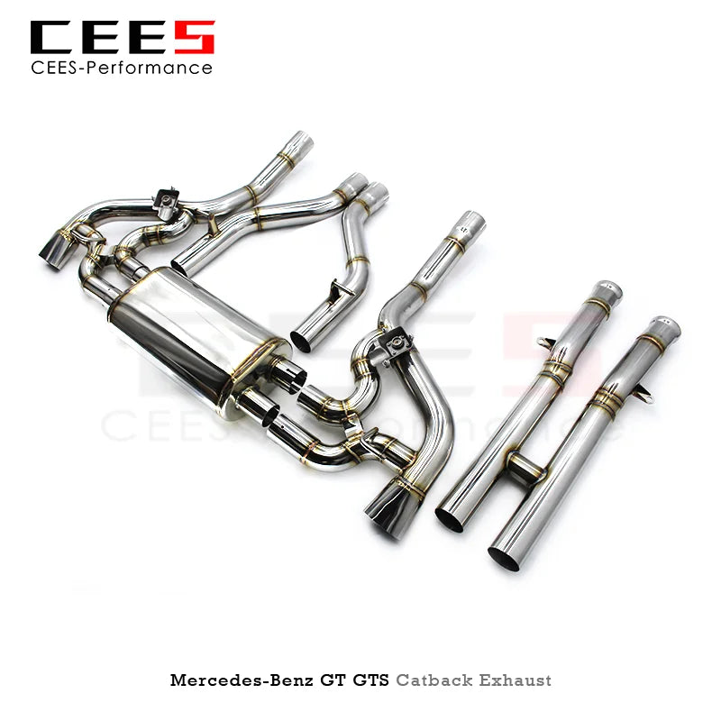 CEES Performance Titanium Exhaust Pipe Muffler Escape Catback Exhaust System For Mercedes-Benz AMG GT/GTS(C190) 4.0T2014-2023