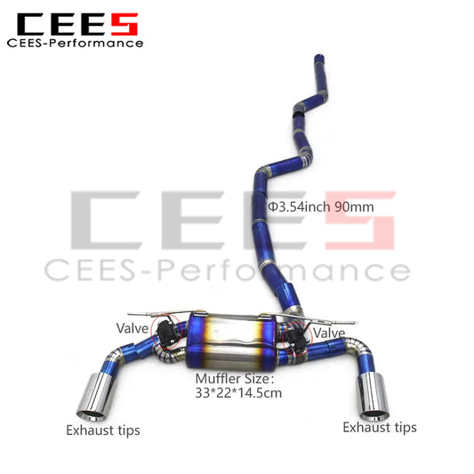 cees Titanium Catback Exhaust System for BMW M140/M140i F20 B58 3.0T 2017-2019 Car Exhaust Muffler Valvetronic Rebound System