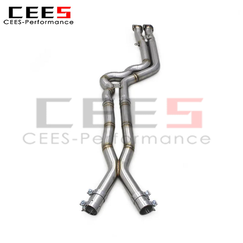 CEES Mid Pipe Exhaust System For BMW X3M/X4M F97/F98 3.0T 2019-2024 High Performance Stainless Steel/Titanium Exhaust Pipe