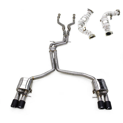 CEES High Performance Exhaust Pipes for Audi S4/S5 B8.5 3.0T 2012-2019 Stainless Steel Valve Exhaust Catback System Assembly