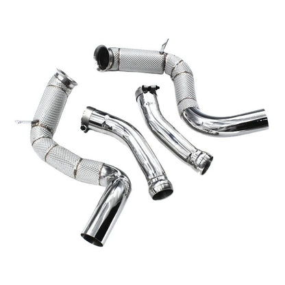 CEES Exhaust System For Mercedes-Benz C63 C63S Headers With Catalyst Test Pipe Converter High Flow Catted Exhaust Downpipe